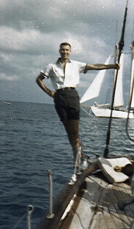 Chuck in the Bahamas on a Wind Jammer Cruise ~ 1961