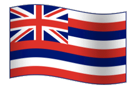 Hawaii was once an independent kingdom. (1810 - 1893) The flag was designed at the request of King Kamehameha I. It has eight stripes of white, red and blue that represent the eight main islands. The flag of Great Britain is emblazoned in the upper left corner to honor Hawaii's friendship with the British.