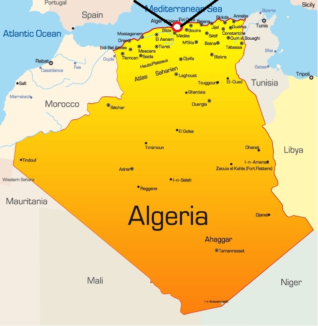 Map of Algeria