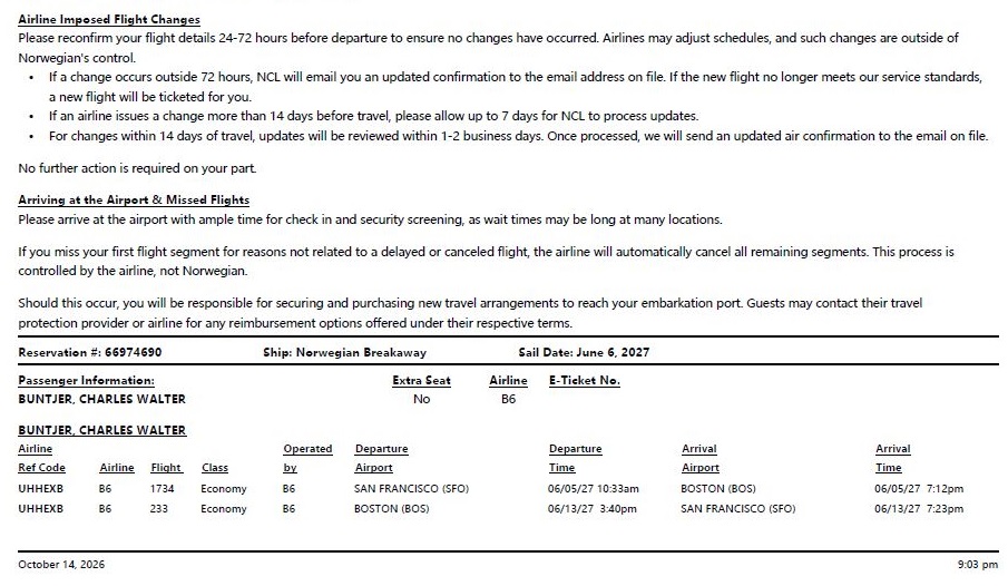 Jet Blue Schedule