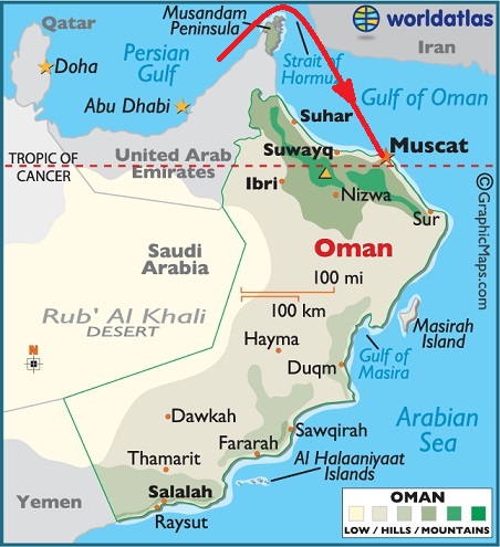 Map of the Emerites - Dubai