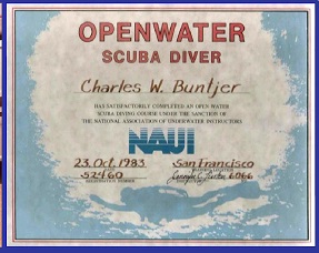 Chuck's Scuba License