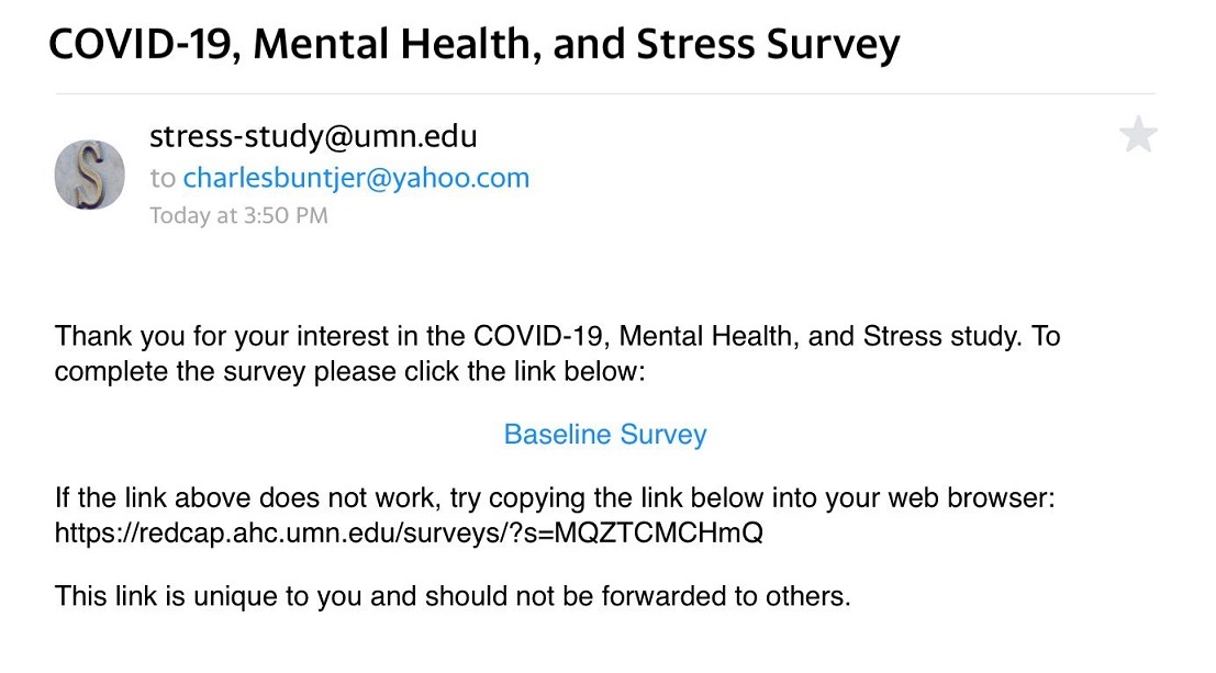 University of Minnesota Health Study
