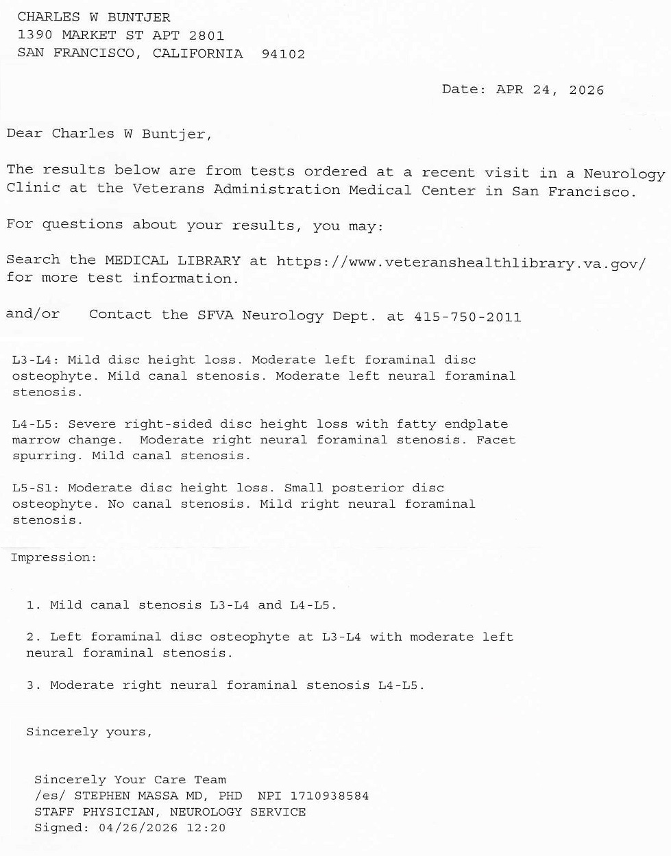 Chuck Buntjer - Research Study