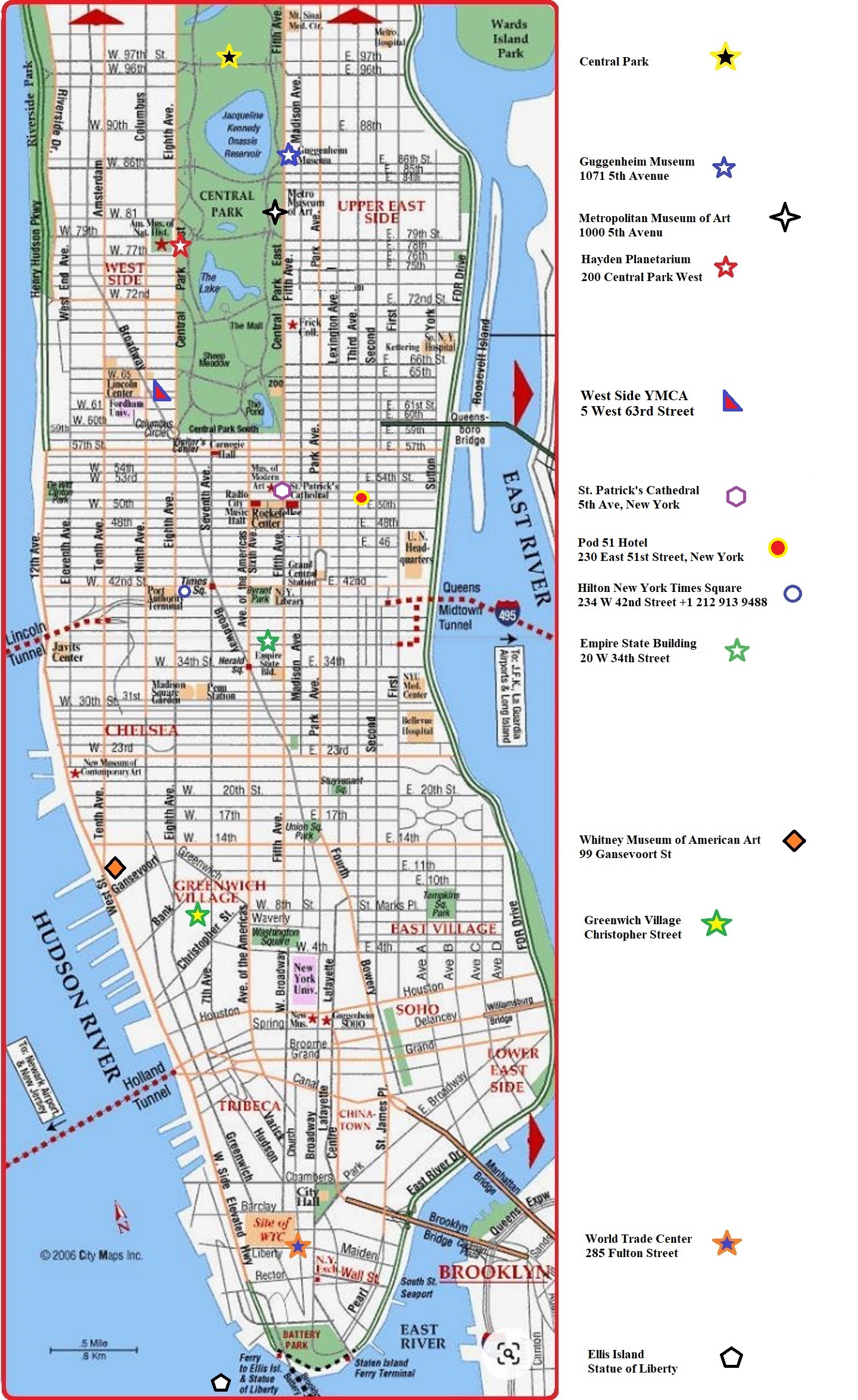 Map of Manhattan 